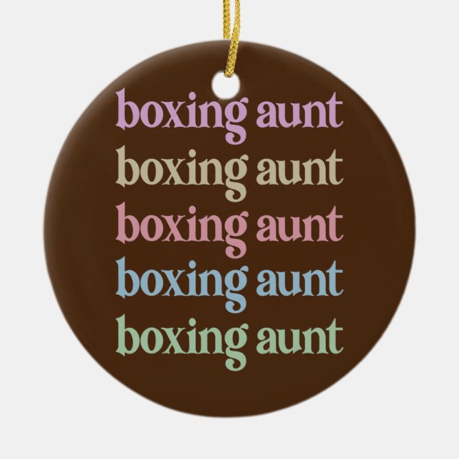 Décoration En Céramique Meilleure Tante De Boxe (Devant)