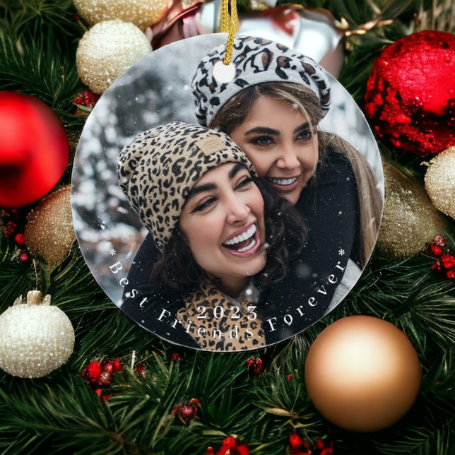 Décoration En Céramique Meilleurs Amis Pour Noël Année Photo (Créateur téléchargé)