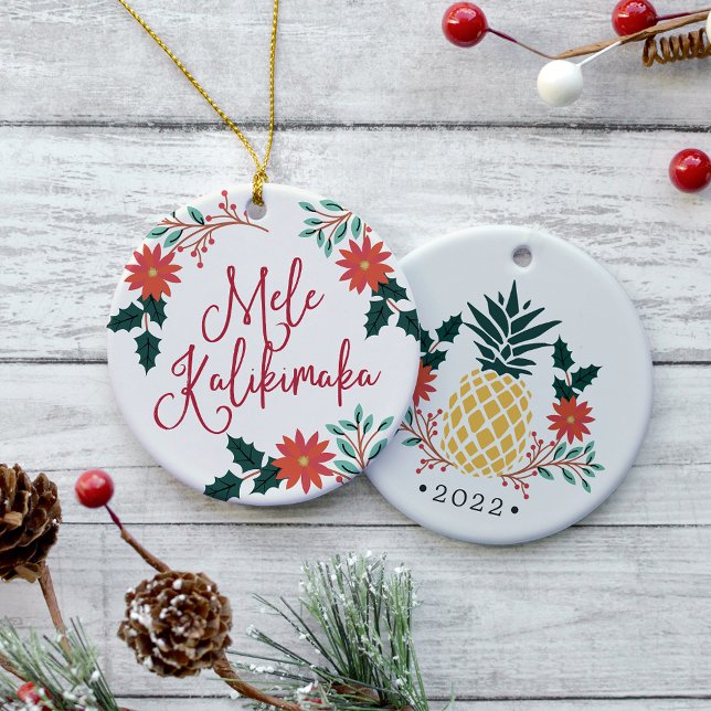Décoration En Céramique Mele Kalikimaka | Noël hawaïen (Créateur téléchargé)