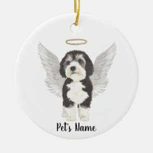 Décoration En Céramique Mémorial de sympathie pour chien Bernedoodle