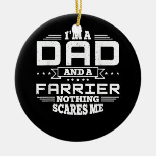 Décoration En Céramique Mens Je suis papa et un Farrier Rien ne me fait pe