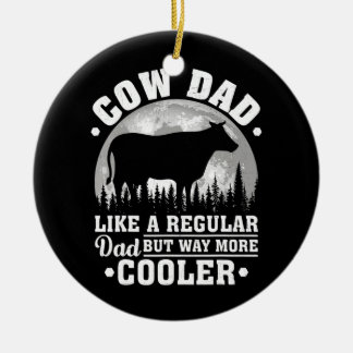 Décoration En Céramique Mens Vache Papa Comme Un Père Régulier Drôle Vache