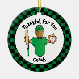 Décoration En Céramique Merci Baseball Coach Budget Vacances Cadeau