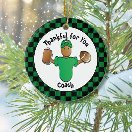 Décoration En Céramique Merci Sports Coach cadeau de vacances avec son nom