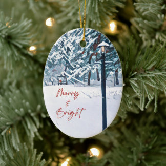 Décoration En Céramique Merry & Bright Ornament