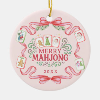 Décoration En Céramique Merry Mahjong | Christmas