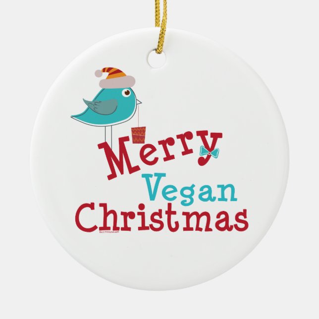 Décoration En Céramique Merry Vegan Christmas (Devant)