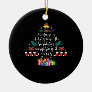 Décoration En Céramique Merry Xmas Kindness Is Like Snow