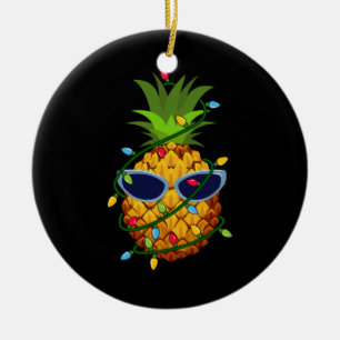 Décoration En Céramique Merry Xmas Pineapple Christmas Tree Lights