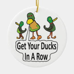 Décoration En Céramique Mettez Vos Canards Dans Une Rangée