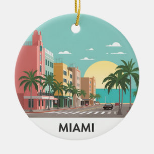 Décoration En Céramique Miami Beach Ocean Drive Art déco