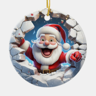 Décoration En Céramique Mignons Noël Père Noël 3D