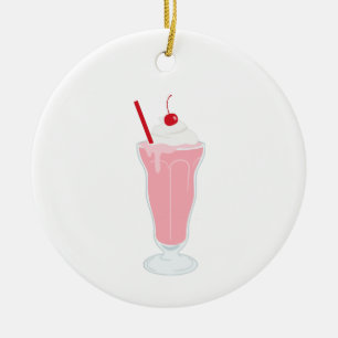 Décoration En Céramique Milkshake de Strawberry