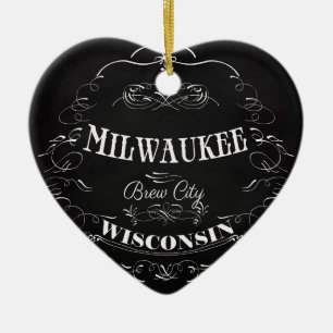 Décoration En Céramique Milwaukee, le Wisconsin - ville de Brew