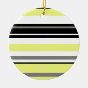 Décoration En Céramique Minimalisme Rayures Jaunes et Noires