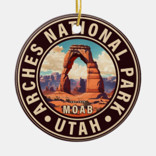 Décoration En Céramique Moab Utah Vintage Sunset Arches Aventure en plein
