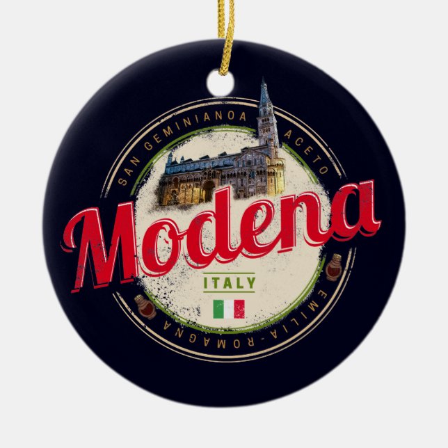 Décoration En Céramique Modena Emilia Romagna Balsamique Italie Souvenir (Devant)
