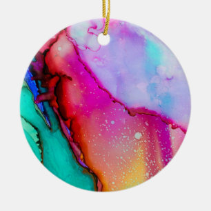 Décoration En Céramique Modern Abstract Marble Watercolor Design