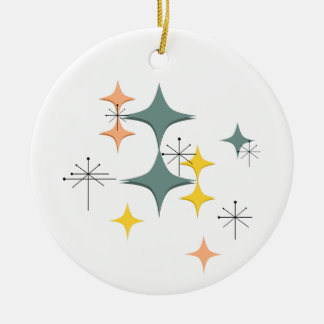 Décoration En Céramique Moderne du milieu du siècle Éclats de étoiles atom