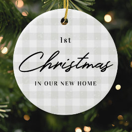 Décoration En Céramique Moderne Noël rustique premier Noël dans une nouvel