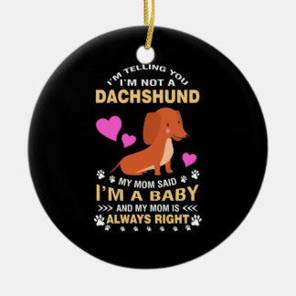 Décoration En Céramique Mon Dachshund Est Mon Bébé