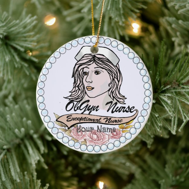 Décoration En Céramique Mon OB GYN Nurse (Arbre)