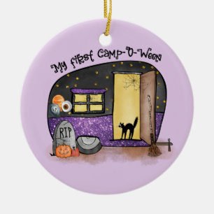 Décoration En Céramique Mon premier camp-O-Ween   Halloween Camping