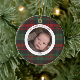 Décoration En Céramique Mon premier Noël Nouveau Bébé Vacances Photo Plaid