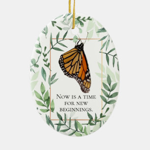 Décoration En Céramique Monarch Chrysalis and Butterfly Encouragement