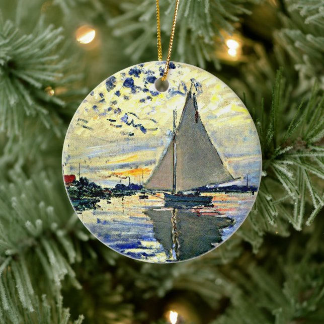 Décoration En Céramique Monet - Voilier au Petit Gennevilliers (Arbre)