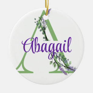 Décoration En Céramique Monogramme A Lavender Éucalyptus ptus pépinière