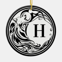 Monogramme de loup tribal