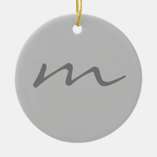 Décoration En Céramique monogramme moderne tendance gris professionnel