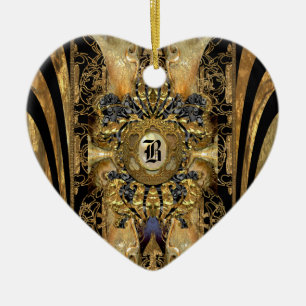 Décoration En Céramique Monogramme victorien d'Abasham