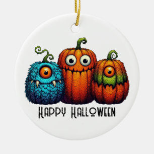 Décoration En Céramique Monster Citrouilles Personnaliser Ornament