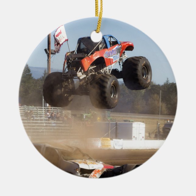Décoration En Céramique Monster Truck Jumping (Devant)