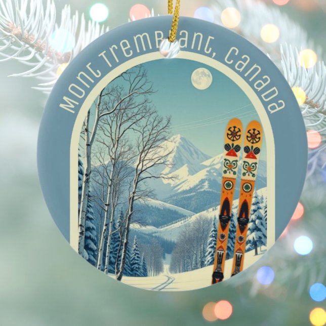 Décoration En Céramique Mont Tremblant Quebec Canada ski souvenir  (Créateur téléchargé)