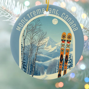 Décoration En Céramique Mont Tremblant Québec Canada souvenir de ski