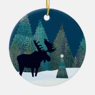 Décoration En Céramique Moose Silent Night Wonder