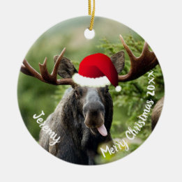 Décoration En Céramique Moose taureau dans l'ornement en céramique de Sant