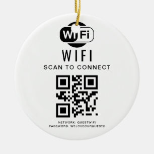 Décoration En Céramique Mot de passe Wifi   Analyse du code QR pour se con