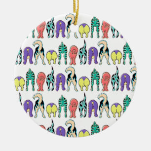 Décoration En Céramique Motif coloré des boutons de chien