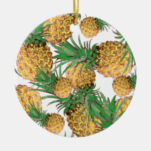 Décoration En Céramique Motif de Ananas Tropical Délicieux