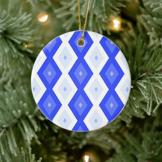 Décoration En Céramique Motif de diamant bleu royal (Arbre)