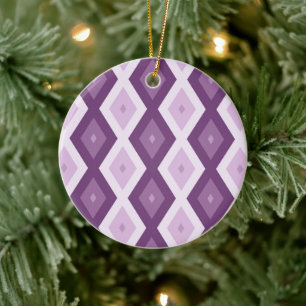 Décoration En Céramique Motif de diamant violet