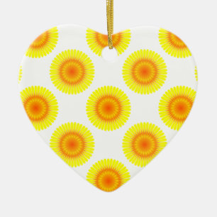 Décoration En Céramique Motif de tournesol personnalisé