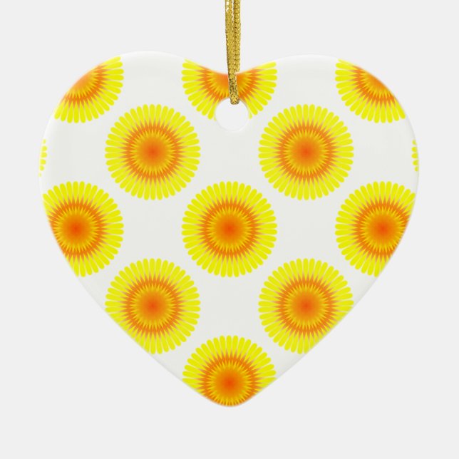 Décoration En Céramique Motif de tournesol personnalisé (Devant)