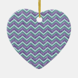Décoration En Céramique Motif de verre Amethyst Zigzag