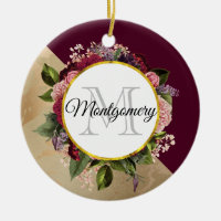 Motif en marbre d'or et Monogramme de fleurs de Bo