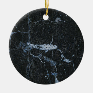 Décoration En Céramique Motif en marbre noir